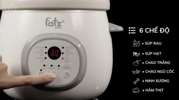 Fatzbaby Slow 5 giúp mẹ nấu và chế biến những bữa ăn trọn dinh dưỡng cho gia đình. Slow 5 là nồi nấu chậm thông minh được đánh giá là một trong những trợ thủ đắc lực cho mỗi bữa cơm gia đình.