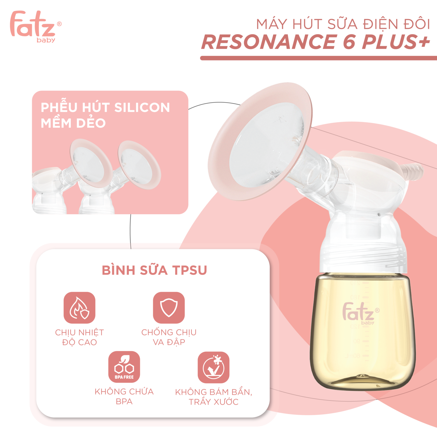 Máy hút sữa điện đôi Resonance 6 Plus - genex.com.vn