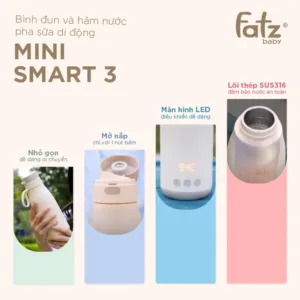 bình đun và hâm nước pha sữa di động mini smart 3