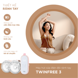 máy hút sữa điện đôi rảnh tay twinfree 3