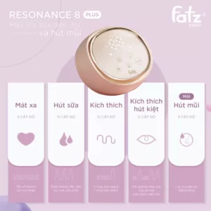 máy hút sữa điện đôi và hút mũi resonance 8 plus