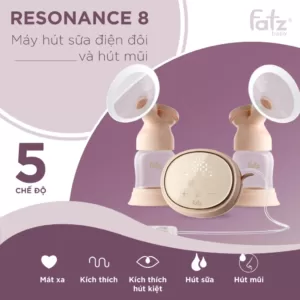 máy hút sữa điện đôi và hút mũi resonance 8