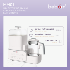 máy tiệt trùng sấy khô và đun nước giữ nhiệt đa chức năng mm01