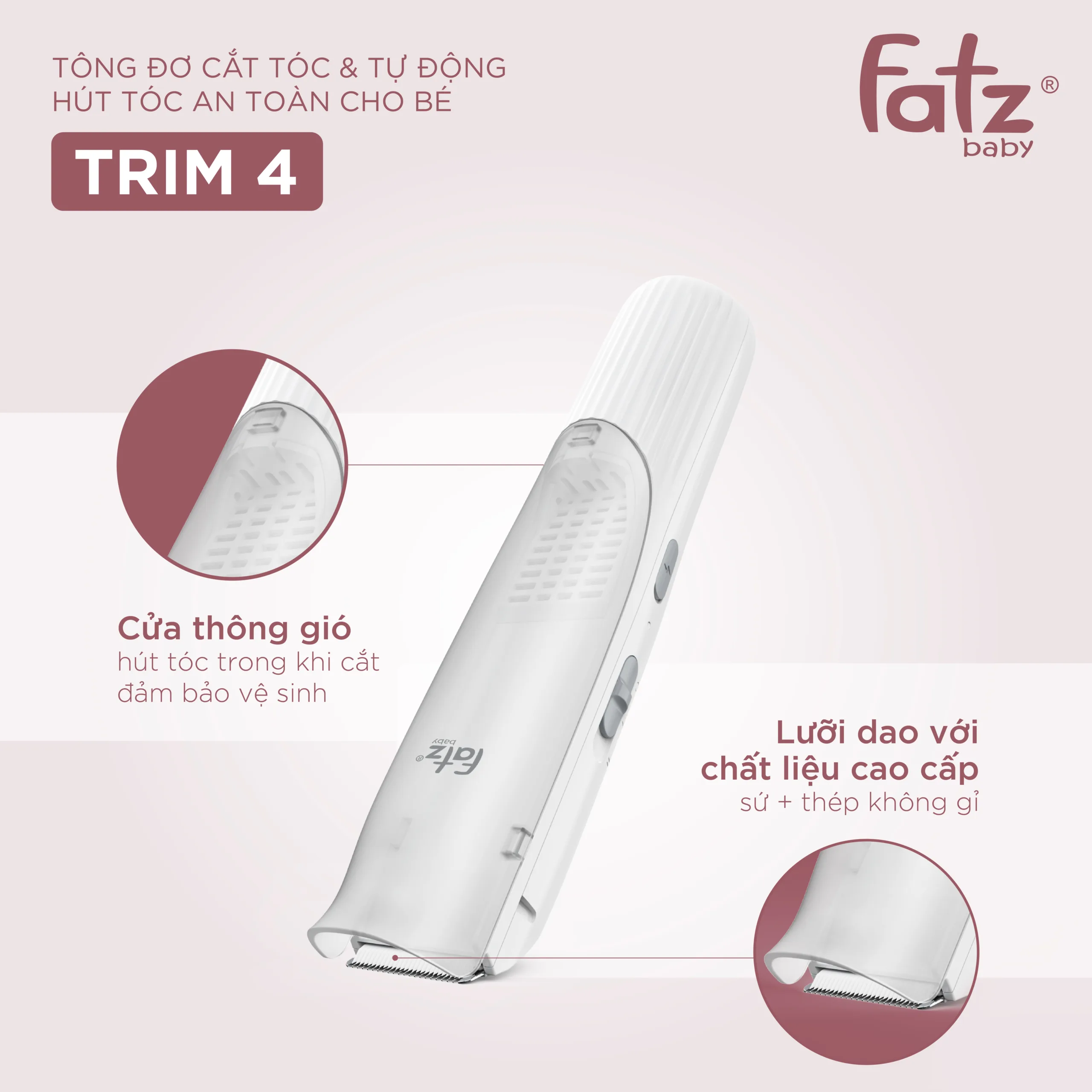 tông đơ cắt tóc & tự động hút tóc an toàn cho bé trim 4