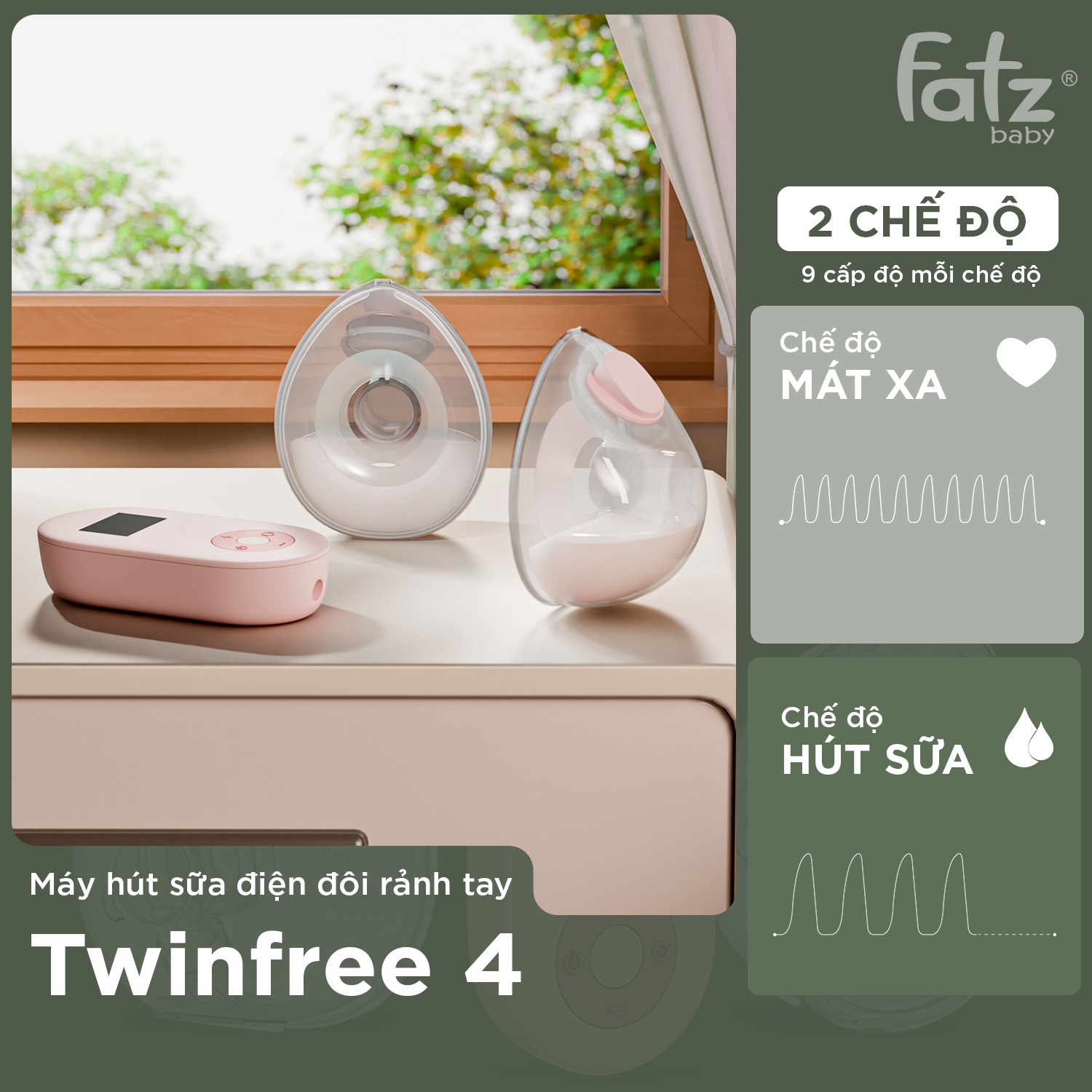 máy hút sữa điện đôi rảnh tay twinfree 4