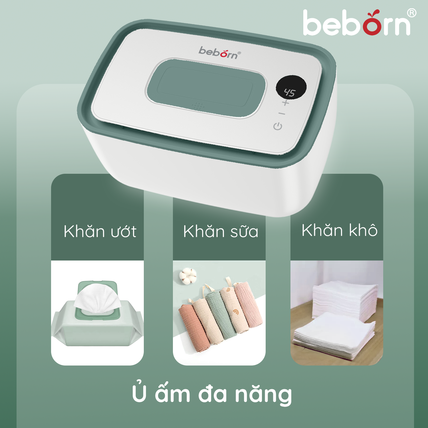 máy ủ ấm khăn giấy ướt cho bé caldo 2