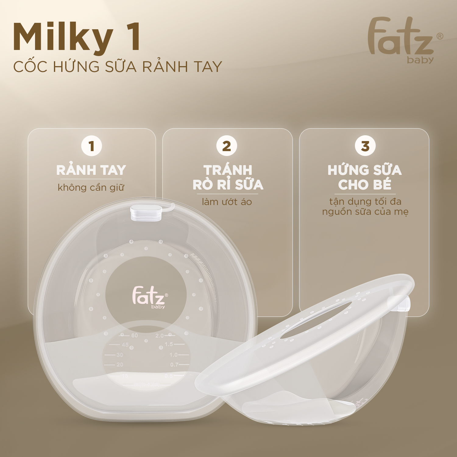 cốc hứng sữa rảnh tay milky 1