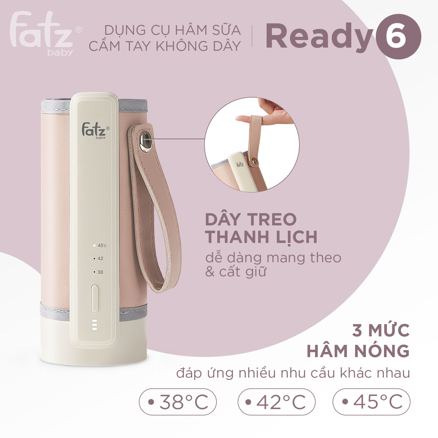 dụng cụ hâm sữa cầm tay không dây ready 6