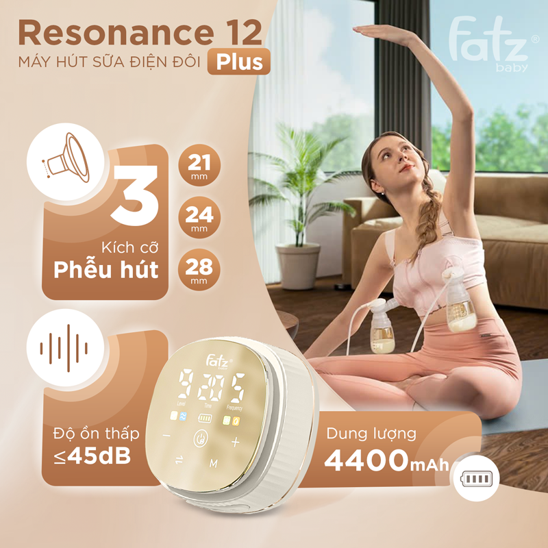 máy hút sữa điện đôi resonance 12 plus