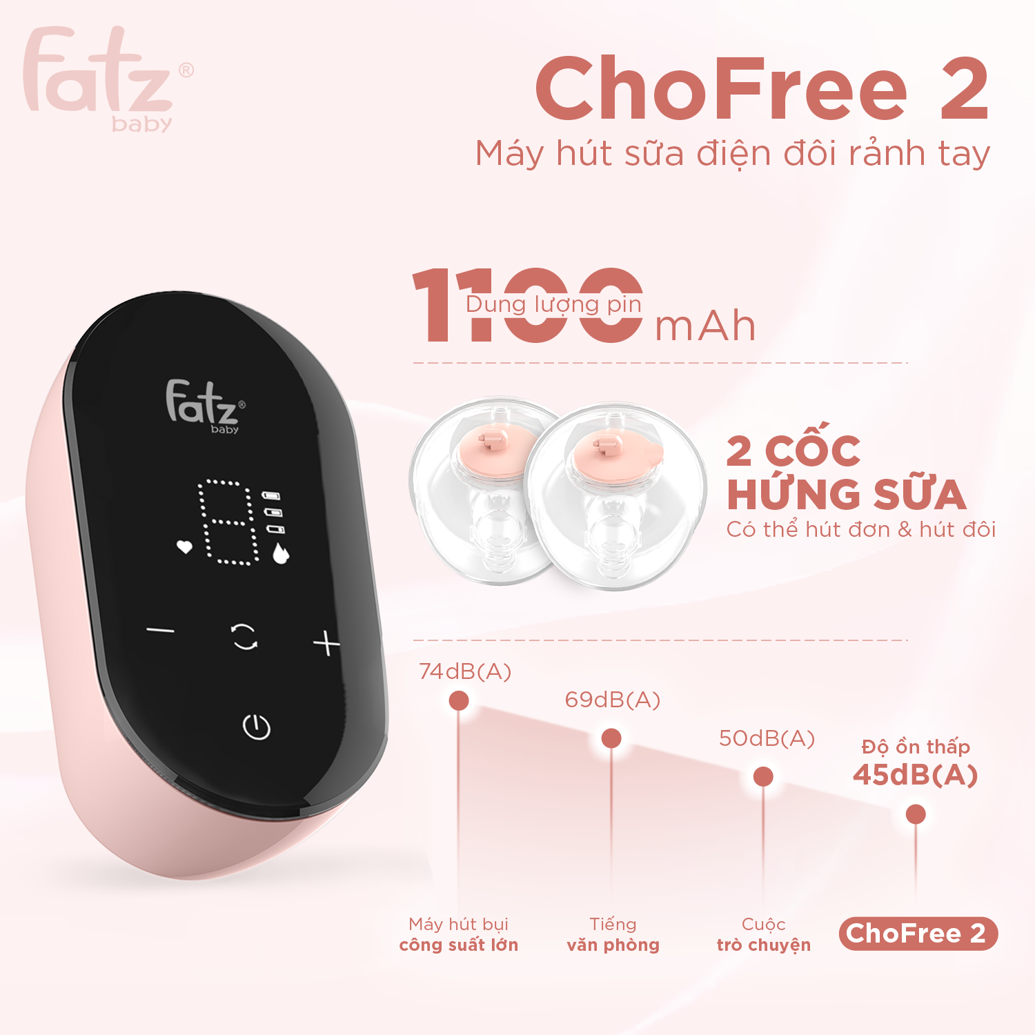 máy hút sữa điện đôi rảnh tay chofree 2