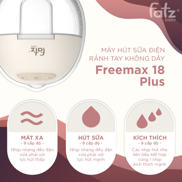 máy hút sữa Điện rảnh tay không dây freemax 18 plus