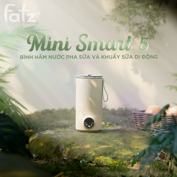 bình hâm nước pha sữa và khuấy sữa di động mini smart 5