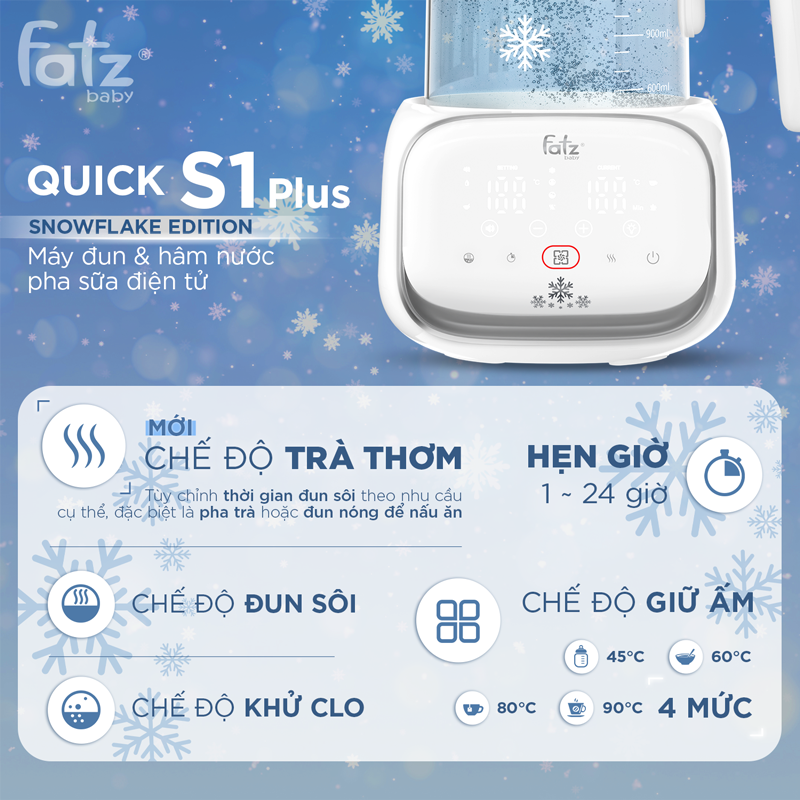 máy đun và hâm nước pha sữa điện tử quick s1 plus