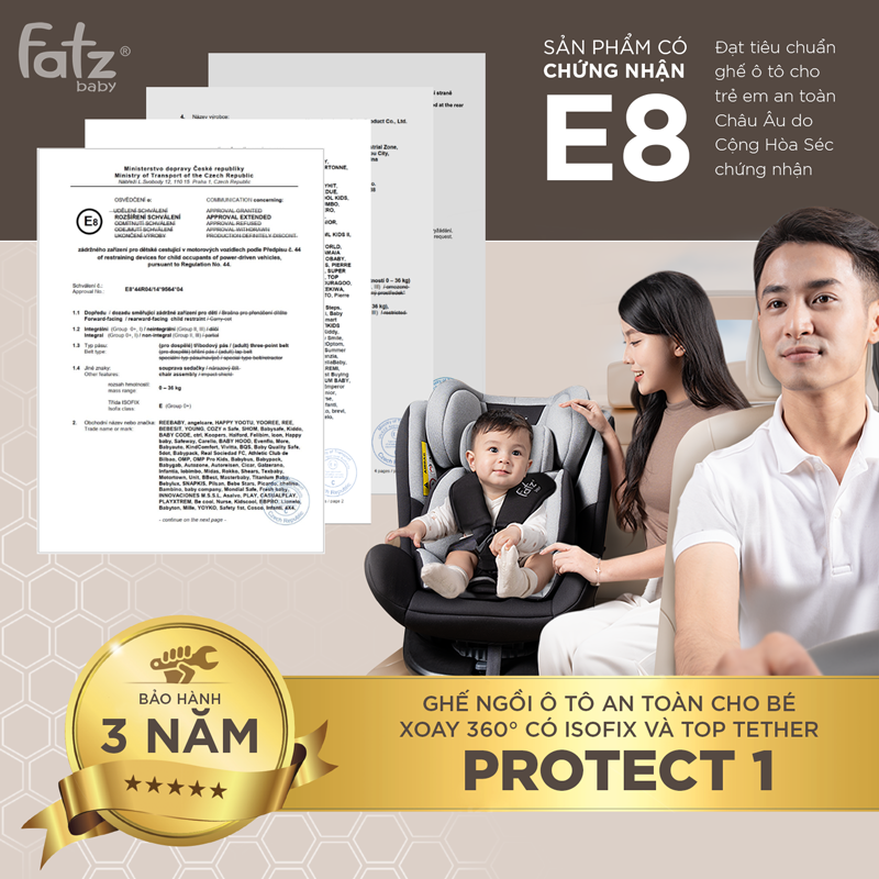 ghẾ ngỒi Ô tÔ an toÀn cho bÉ xoay 360 ĐỘ cÓ isofix vÀ top tether