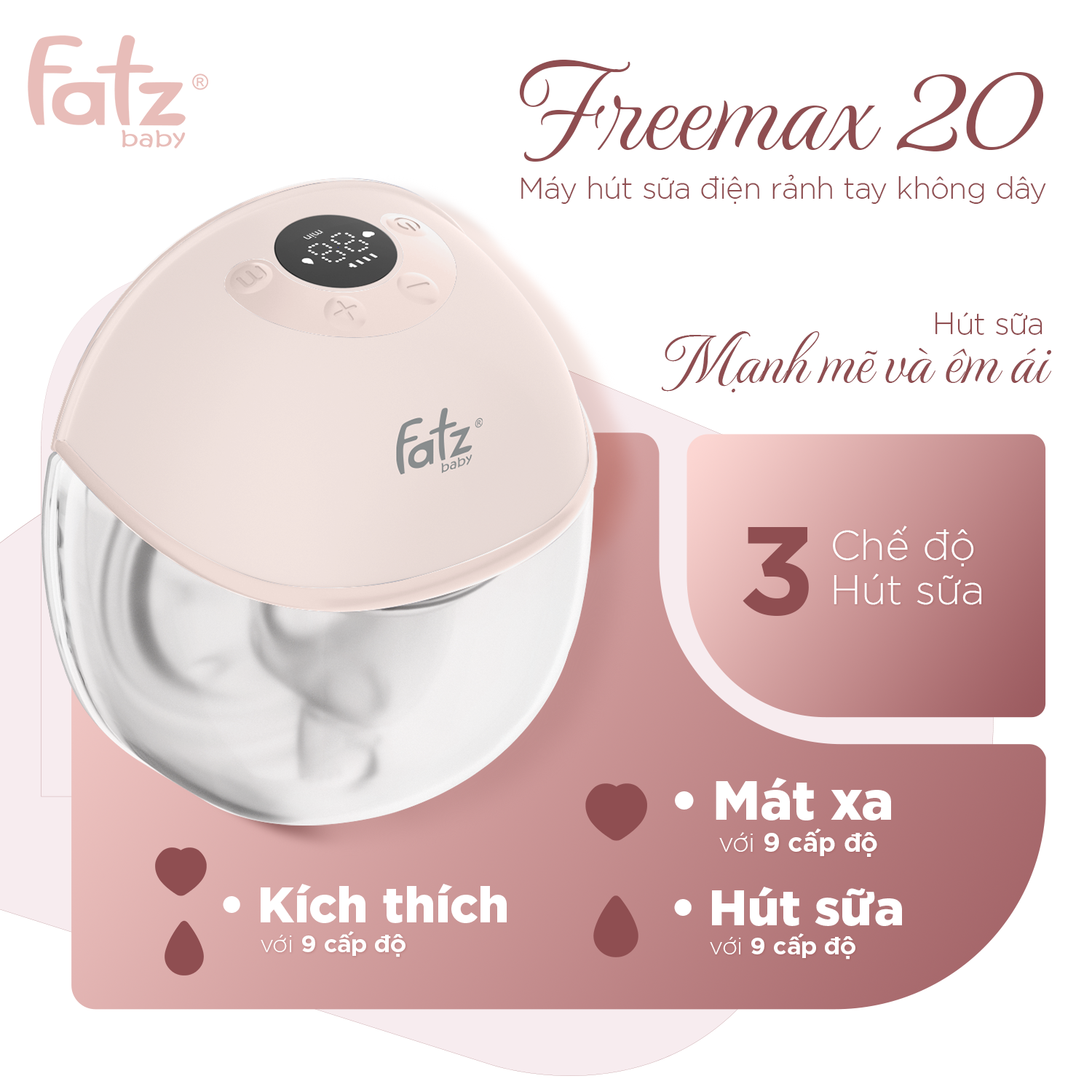 máy hút sữa Điện rảnh tay không dây freemax 20