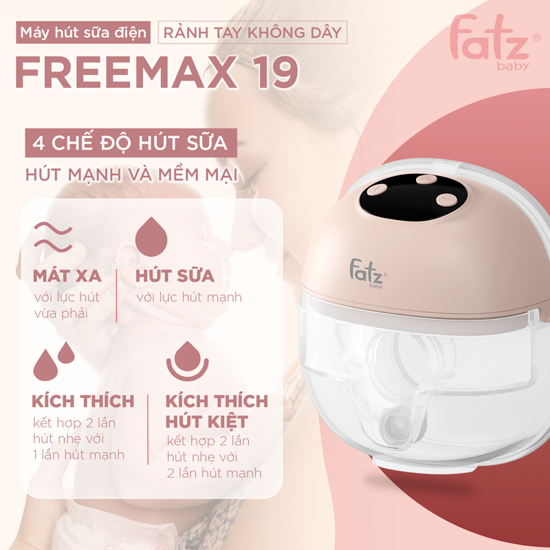 máy hút sữa Điện rảnh tay không dây freemax 19