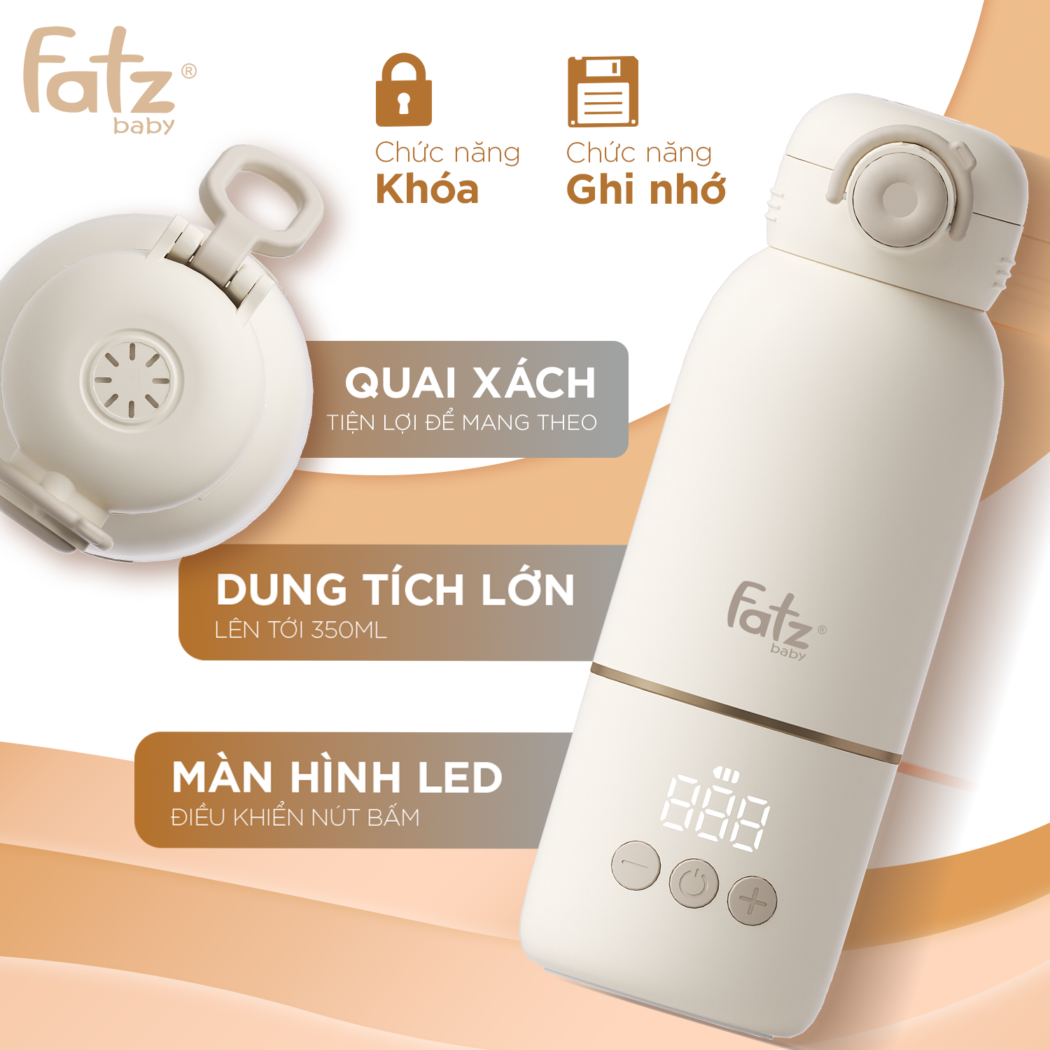 bình đun và hâm nước pha sữa di động mini smart 16