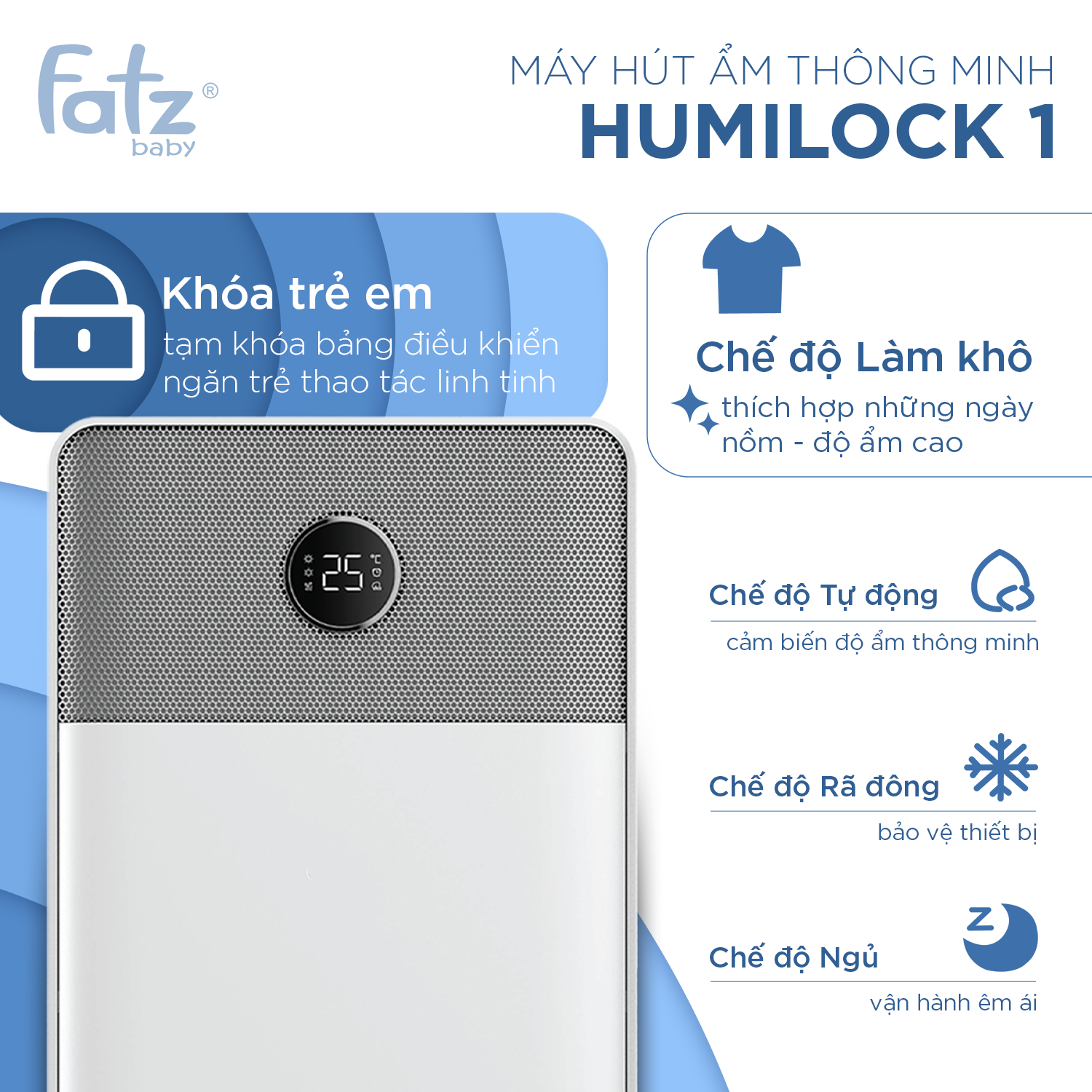 máy hút ẩm thông minh humilock 1