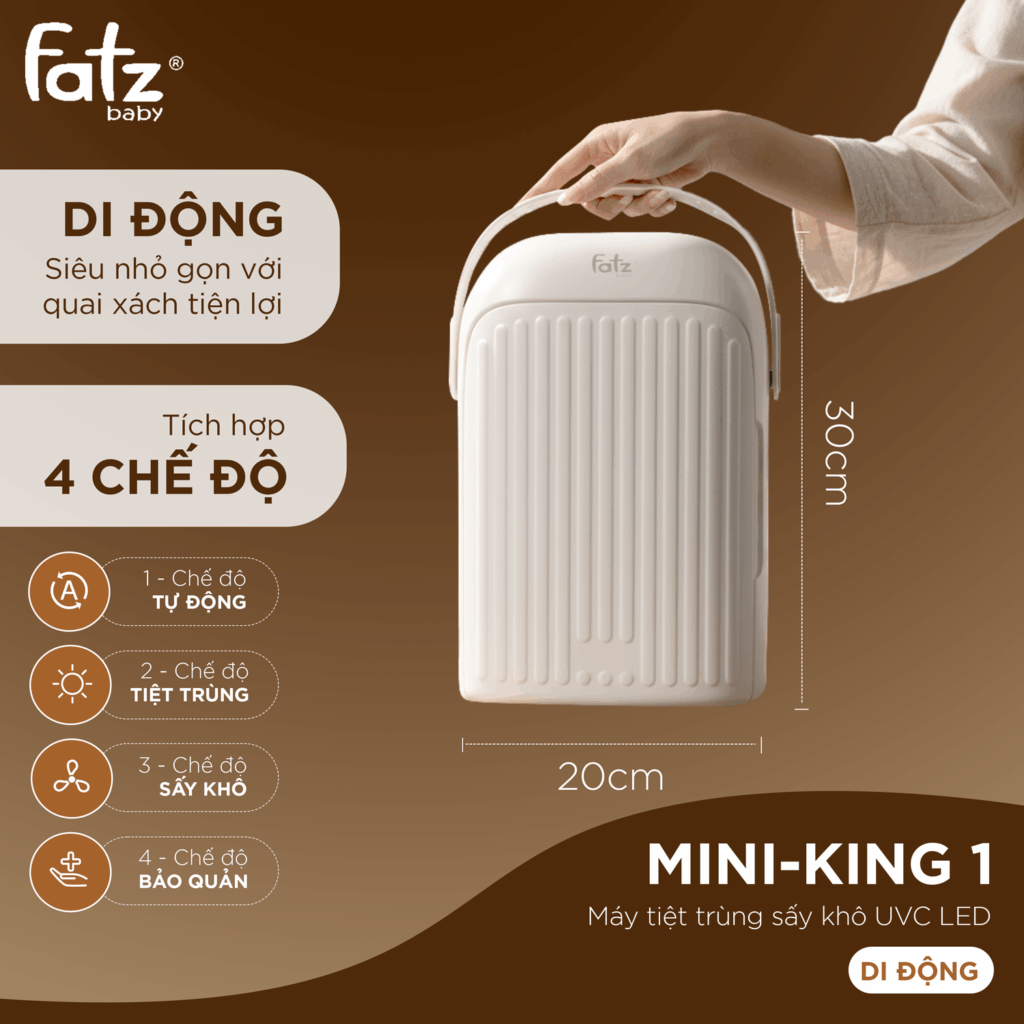 máy tiệt trùng sấy khô uvc led di động mini king 1