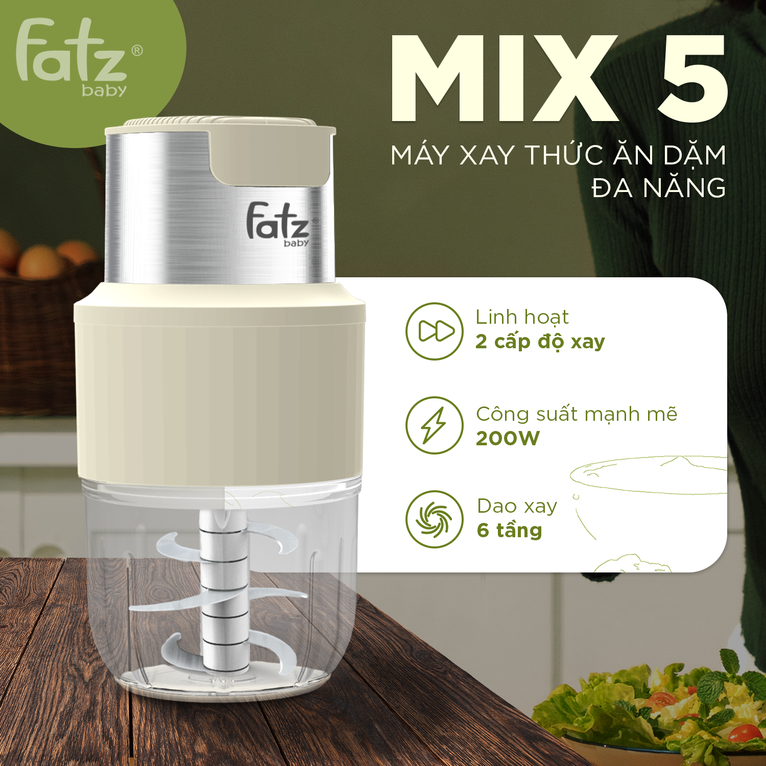 máy xay thức ăn dặm đa năng cho bé mix 5