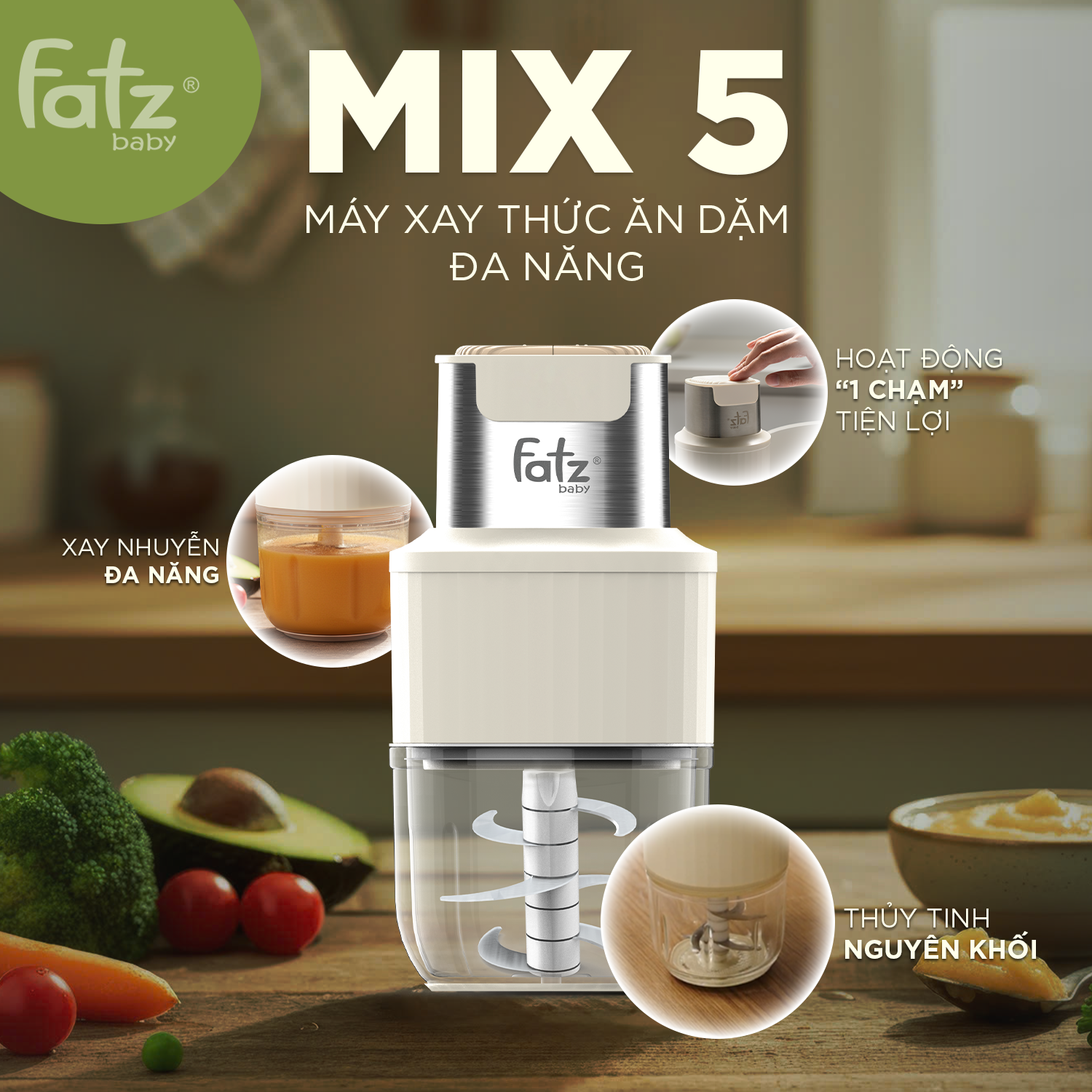 máy xay thức ăn dặm đa năng cho bé mix 5