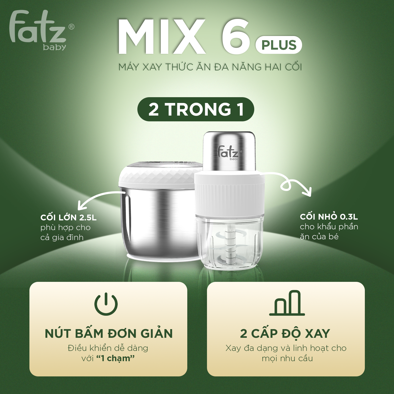 máy xay thức ăn dặm đa năng cho bé mix 2 (màu be) (sao chép)