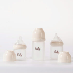 bình sữa thủy tinh bọc silicone khử khí hồi lưu cao cấp cho bé chumpy 2